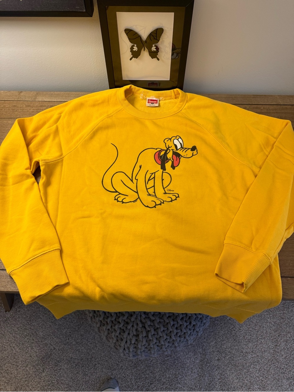 Homage Yellow Pluto Graphic Crewneck Sweatshirt